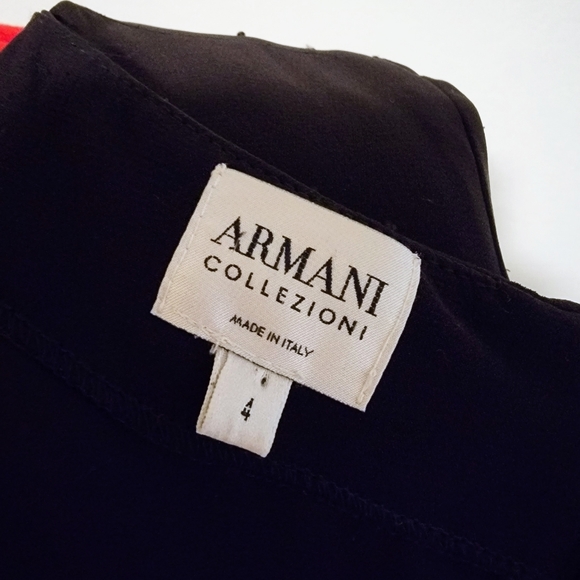 VINTAGE ARMANI COLLEZIONI BEADED BLACK DRESS SIZE 4 Made in Italy 🇮🇹 ♥️ - Picture 8 of 11